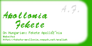 apollonia fekete business card